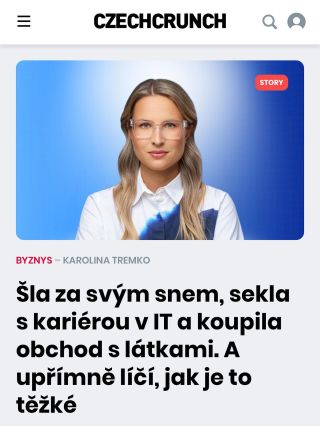 JÁ ANI NEVIM CO NAPSAT…🥹 Moc děkuju @karolinatremko a @czechcrunch , že mému příběhu věnovali tolik času a prostoru🙏🤍 Snad...