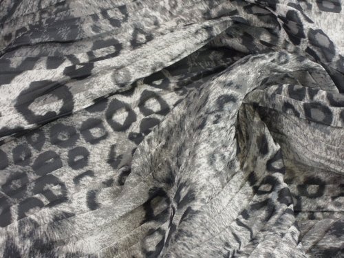 Šifon gepard plisé černý 